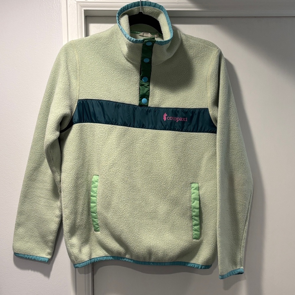 Cotopaxi Fleece Snap Pullover Green & Teal